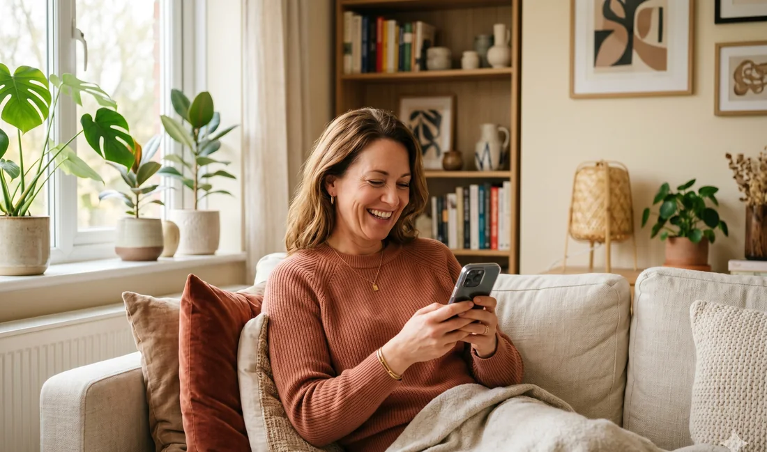 Member messaging their care team from home